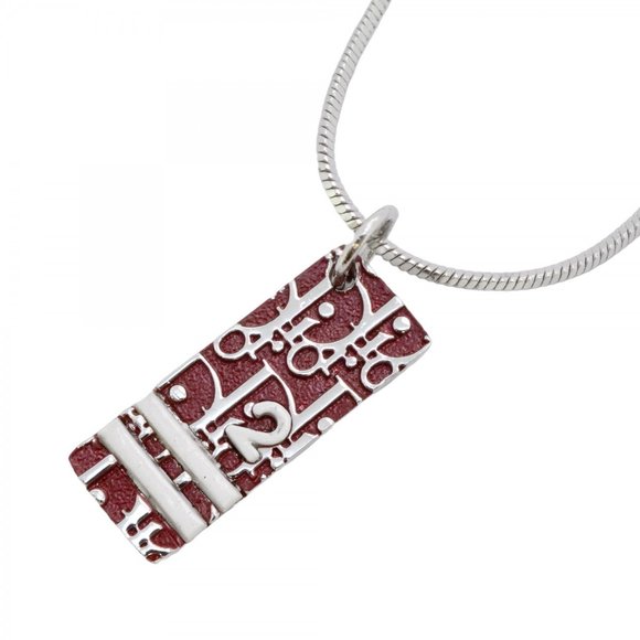 Christian Dior Trotter Metal Necklace in Silver, Red, and White for Women - Picture 1 of 7